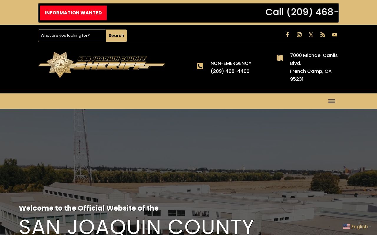 San Joaquin County Sheriff's Office official home page