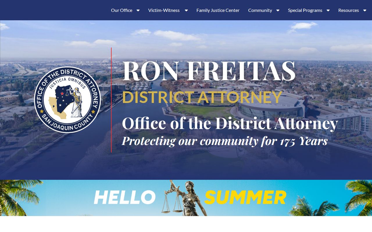 San Joaquin County District Attorney criminal case information